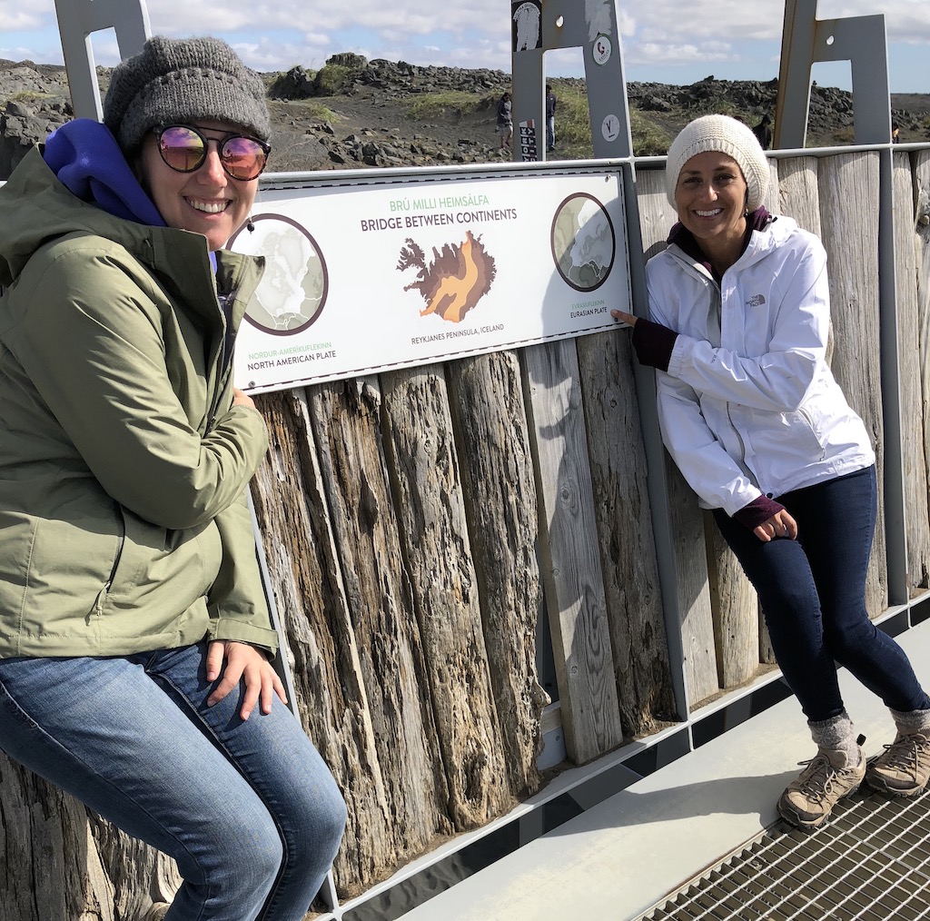 Holly and Alyssa in Iceland. Holly's planned travel to Iceland helped me in how to choose this travel destination.