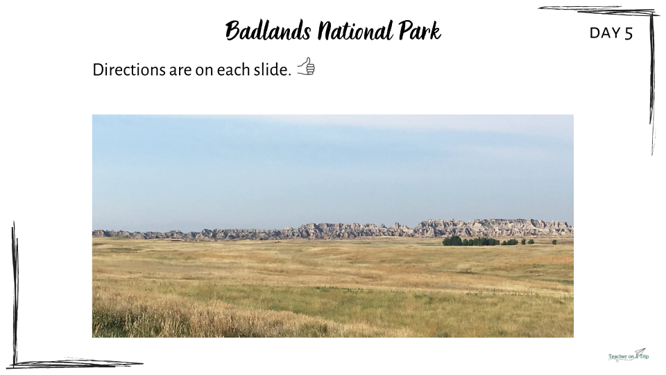 Badlands National Park - Distance Learning Day 5