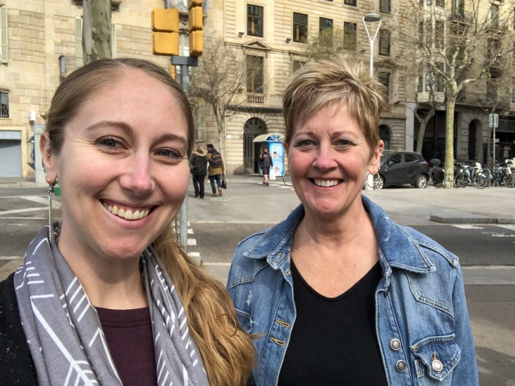 Alyssa and Mom exploring Barcelona on the first day of spring break before coronavirus impacts.