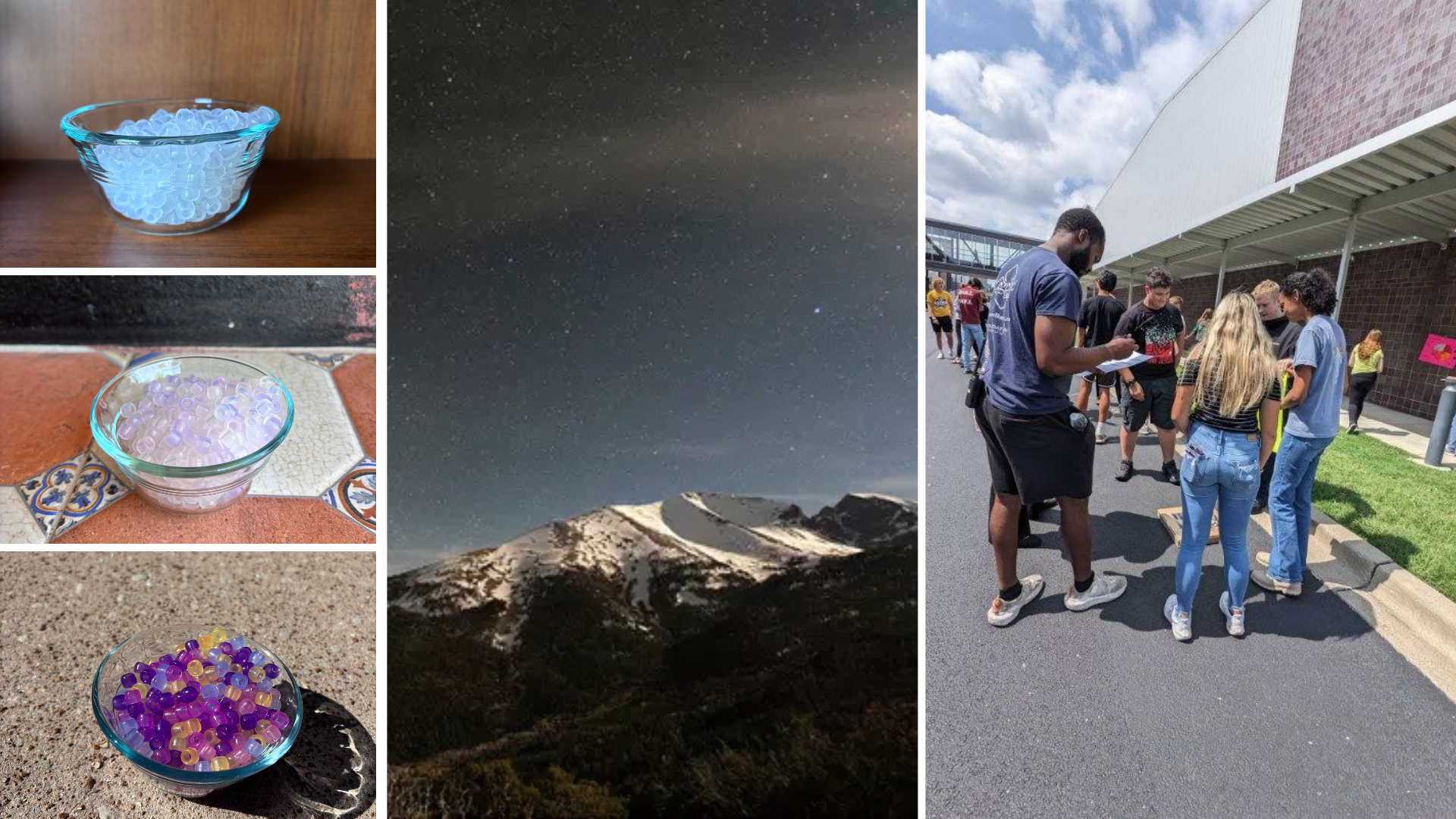 Images showing the Great Basin National Park night sky and activities in the storyline.